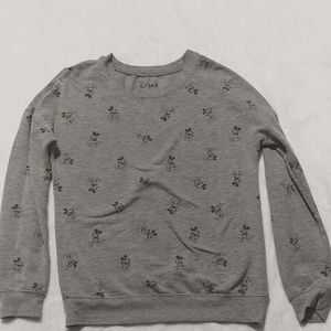 Disney Gray Mickey Mouse Sweatshirt.